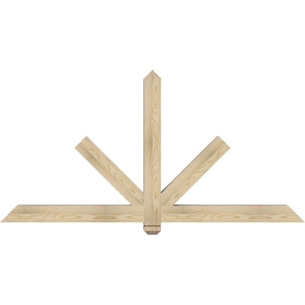 Ekena Millwork Kennewick Rough Sawn Timber Gable Bracket, Douglas Fir, 72"W x 36"H x 4"D x 4"F, 12/12 Pitch GBW072X36X0404KEN00RDF - main